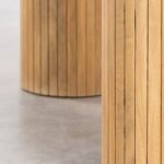 Fluted Wooden Mid Century Console Table - Image 5