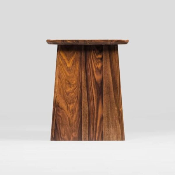 Crest Solid Wood Rattan Side Table - Image 4