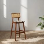 Contemporary Solid Wood Bar Chair