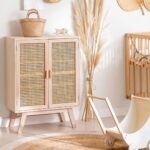Hana Solid Wood & Rattan Cabinet