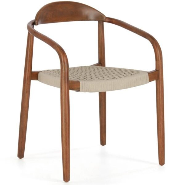 Nida Solid Wood and Jute Dining Chair - Image 4