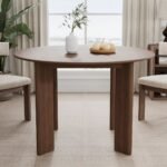 Geto Solid Wood Round 4-Seater Dining Table - Image 4
