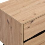 Bodo Solid Wood 2-Drawer Bedside Table - Image 7