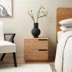 Zami Solid Wood 2-Drawer Bedside Table