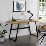 Kino Solid Wood Metal Writing Desk