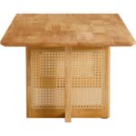 Fona Solid Wood Rattan Coffee Table - Image 5