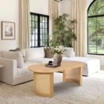 Klen Solid Wood Oval Coffee Table
