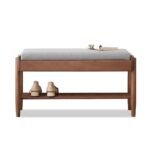 Weka Solid Wood Upholstered Shoe Bench - Image 4