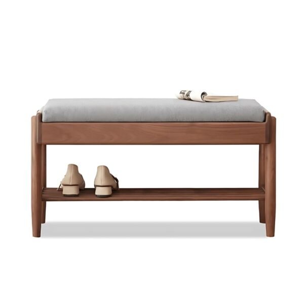 Weka Solid Wood Upholstered Shoe Bench - Image 4
