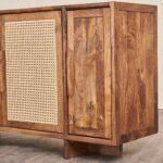 Vale Solid Wood Rattan Sideboard - Image 6