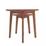 Teka Solid Wood Triangular Side Tables Set of 2 - Image 6