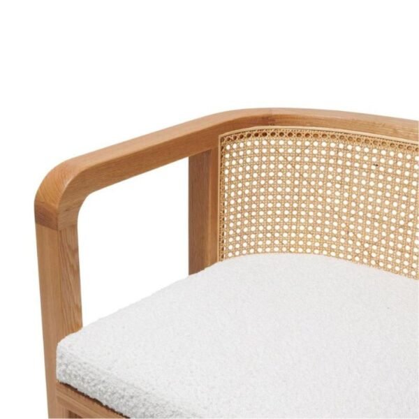 Levo Modern Cane & Solid Wood Dining Chair - Image 7