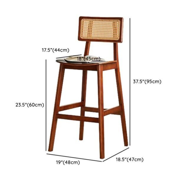 Contemporary Solid Wood Bar Chair - Image 9
