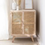 Hana Solid Wood & Rattan Cabinet - Image 3