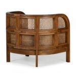 Neni Solid Wood and Rattan Lounge Chair - Image 7