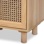 Meka Solid Wood Rattan Bedside Table - Image 6