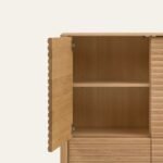 Java Solid Wood 4-Door Fluted Cabinet - Image 7