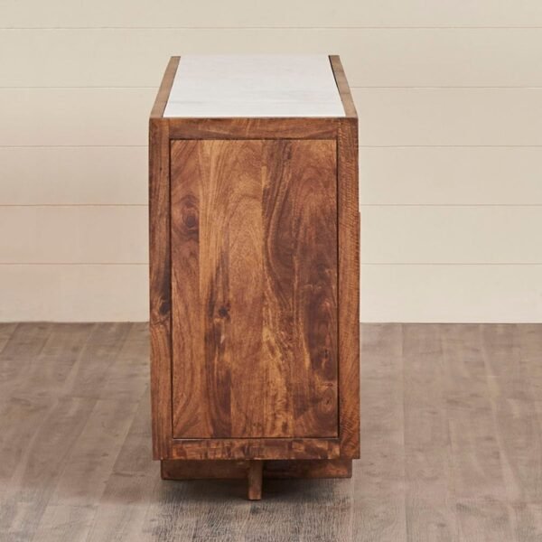Vale Solid Wood Rattan Sideboard - Image 7