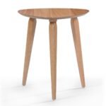 Guitar Pick Shaped Solid Wood Side Table - Image 4