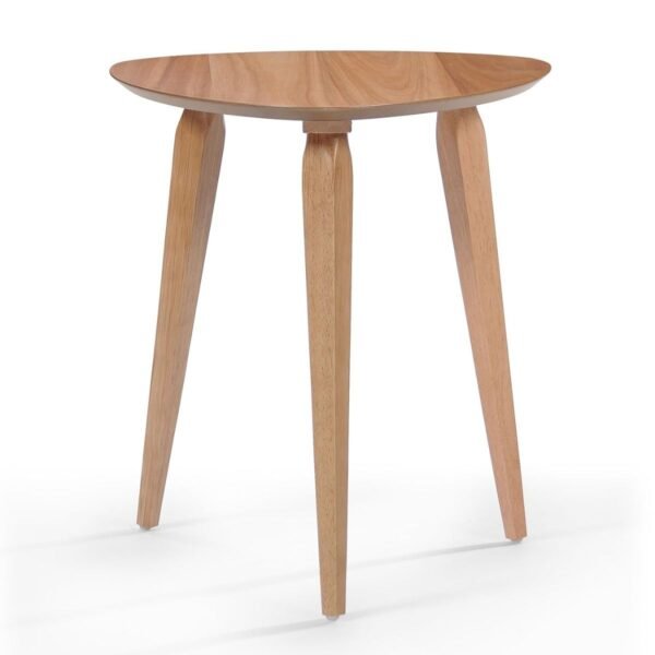 Guitar Pick Shaped Solid Wood Side Table - Image 4