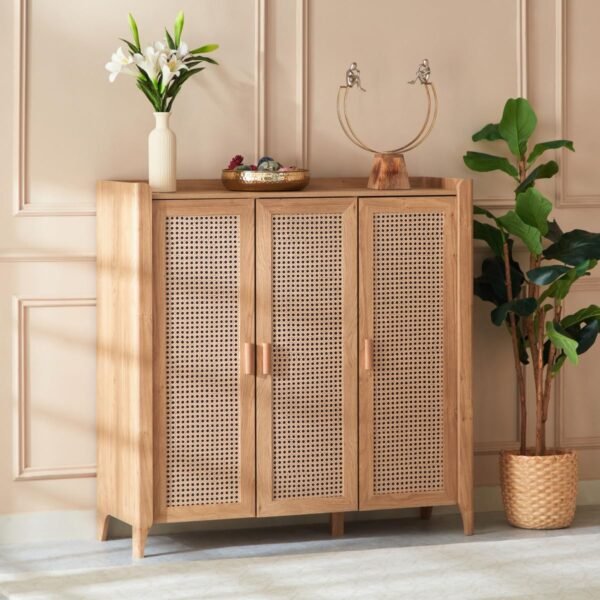 Muva Solid Wood 3-Door Cabinet - Image 1