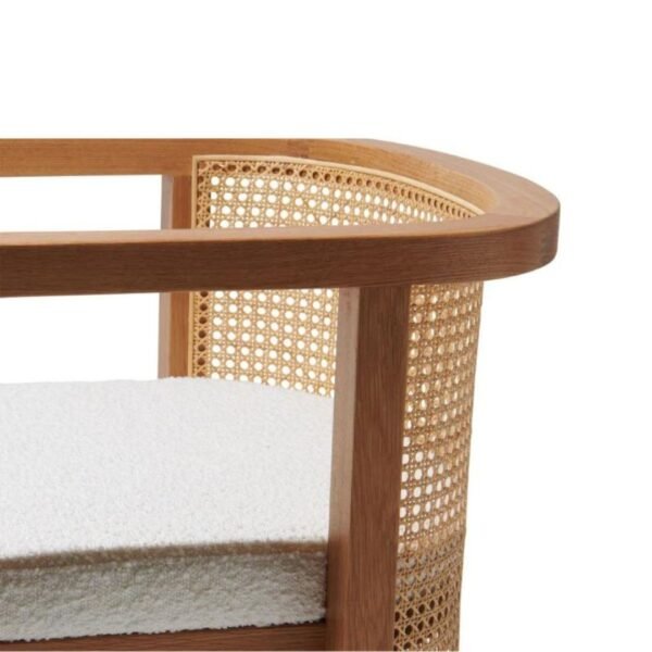 Levo Modern Cane & Solid Wood Dining Chair - Image 8