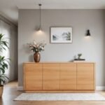 Luxe Solid Wood 4-Doors Sideboard