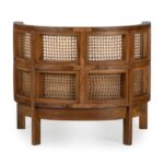 Neni Solid Wood and Rattan Lounge Chair - Image 6