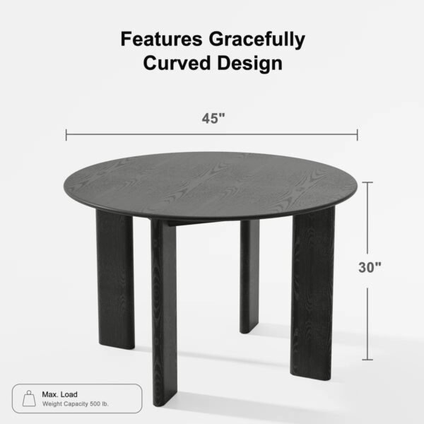 Geto Solid Wood Round 4-Seater Dining Table - Image 9