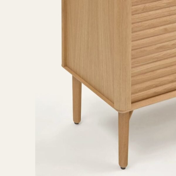 Java Solid Wood 4-Door Fluted Cabinet - Image 8