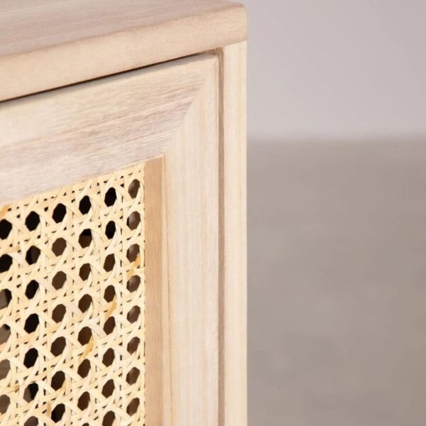 Emma Solid Wood Rattan Shoe Cabinet - Image 8