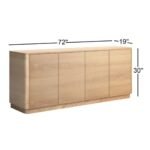 Luxe Solid Wood 4-Doors Sideboard - Image 8