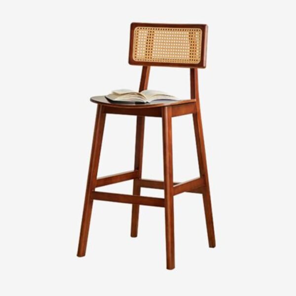 Contemporary Solid Wood Bar Chair - Image 2