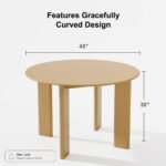 Geto Solid Wood Round 4-Seater Dining Table - Image 8