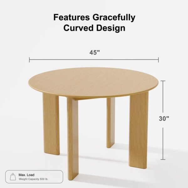 Geto Solid Wood Round 4-Seater Dining Table - Image 8
