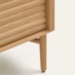 Java Solid Wood 4-Door Fluted Cabinet - Image 9