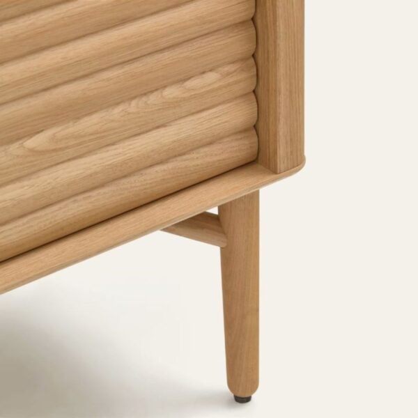 Java Solid Wood 4-Door Fluted Cabinet - Image 9