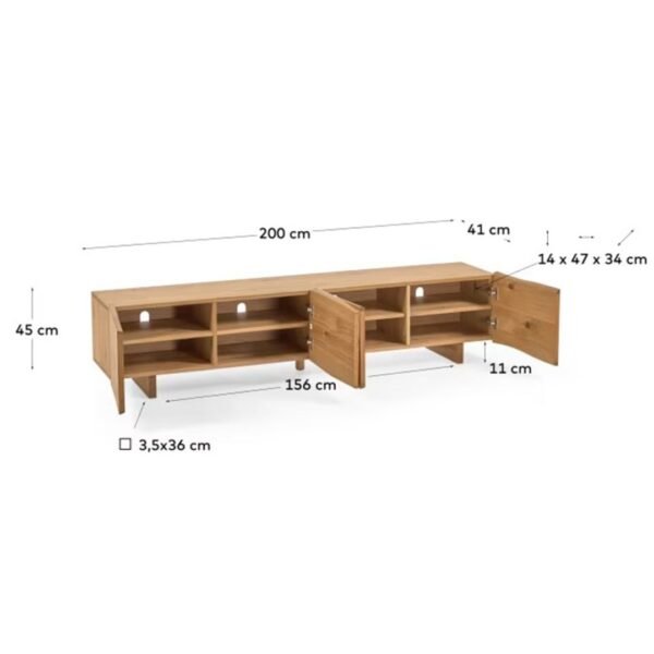 Mamba Modern Solid Wood TV Cabinet - Image 9
