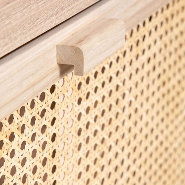 Emma Solid Wood Rattan Shoe Cabinet - Image 7
