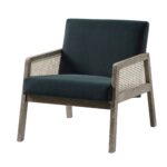 Fern Solid Wood Frame Rattan Armchair - Image 9