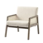 Fern Solid Wood Frame Rattan Armchair - Image 10