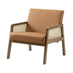 Fern Solid Wood Frame Rattan Armchair - Image 3