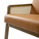 Fern Solid Wood Frame Rattan Armchair - Image 7