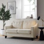 Waza Upholstered Fabric 2-Seater Slope Arm Sofa