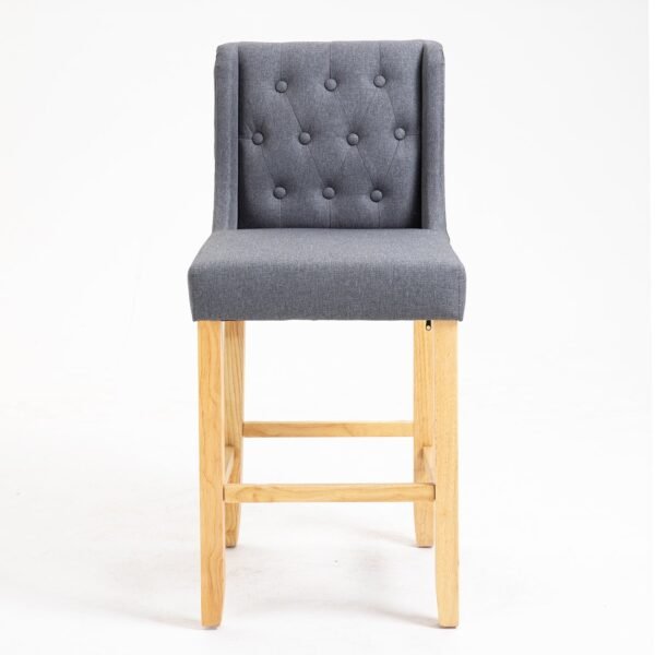 Habo Solid Wood Upholstered Bar Chair - Image 4