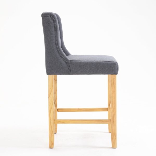 Habo Solid Wood Upholstered Bar Chair - Image 6