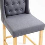 Habo Solid Wood Upholstered Bar Chair - Image 8