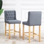 Habo Solid Wood Upholstered Bar Chair - Image 2