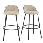Bono Metal Upholstered Bar Stool Set of 2 - Image 2