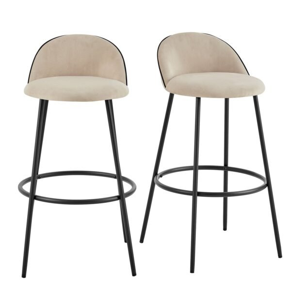 Bono Metal Upholstered Bar Stool Set of 2 - Image 2